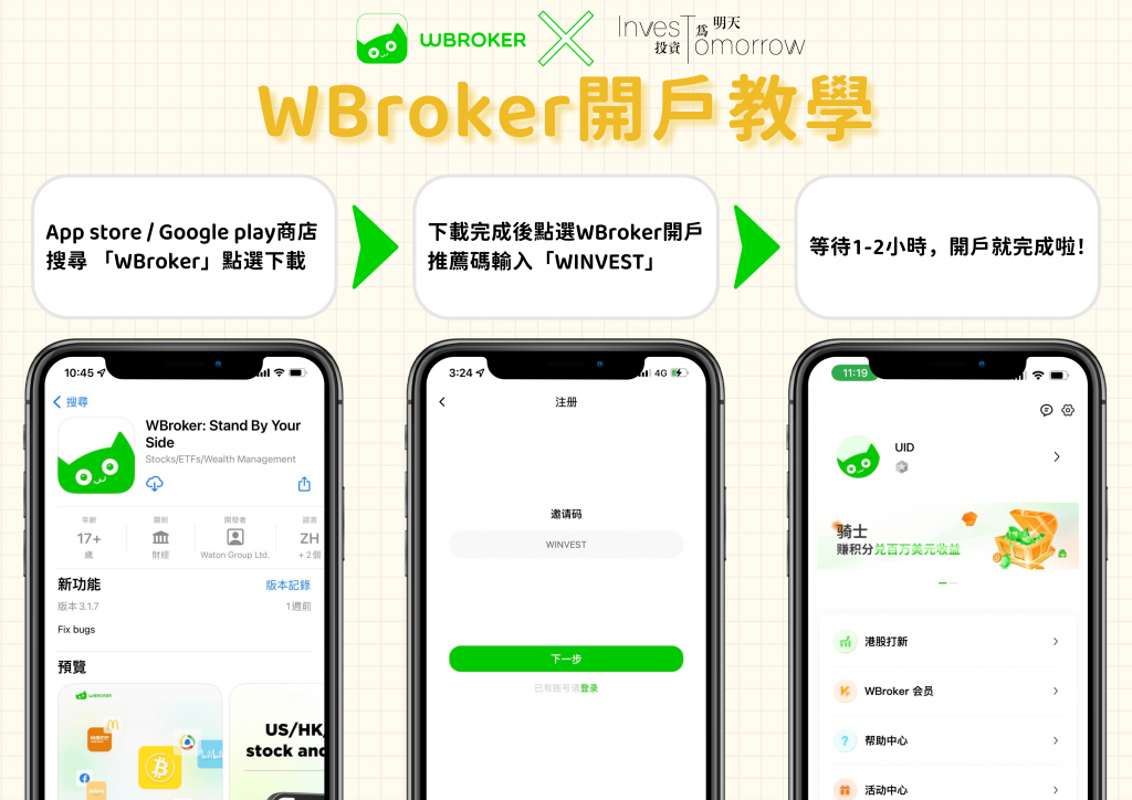 華通證券WBroker開戶教學,推薦碼WINVEST